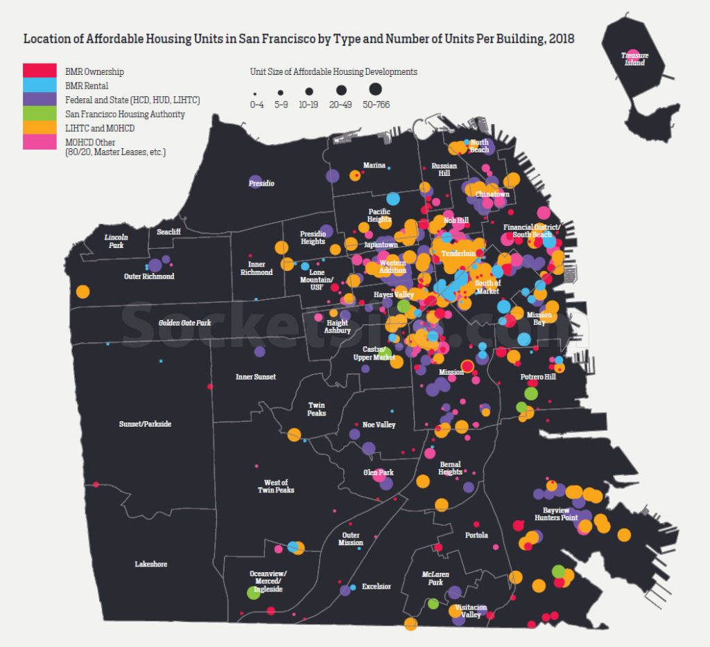 SocketSite The Distribution Of Affordable Housing In San Francisco