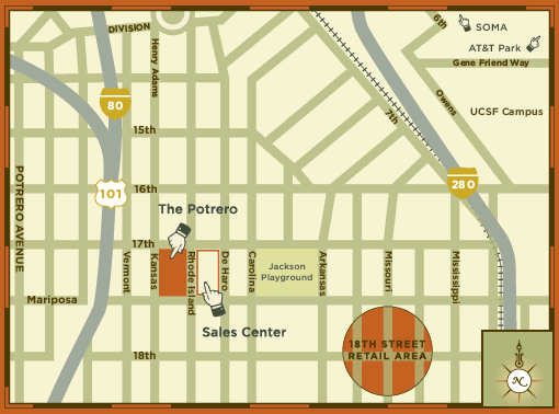 The Potrero: Map (Image Source: thepotrero.com)