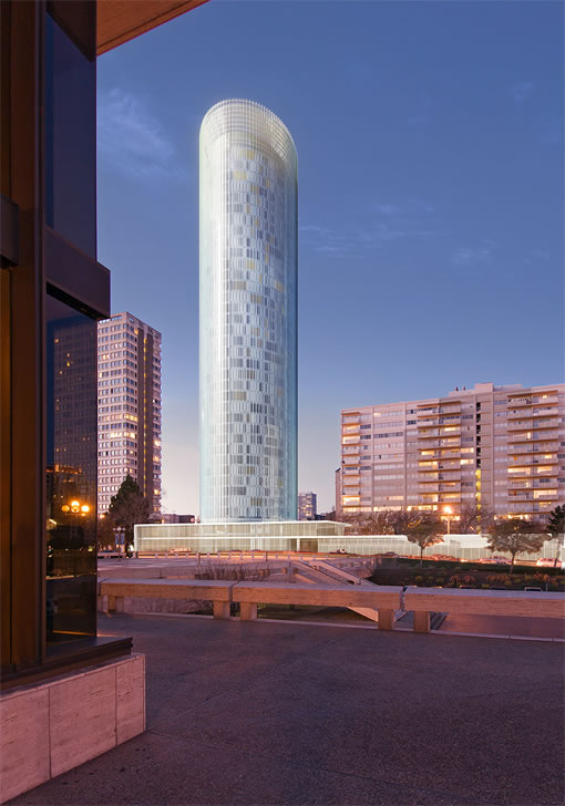 Proposed Cathedral Hill Tower: SOM Rendering