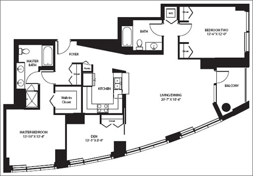 One Rincon Hill: Floor Plan for 5902