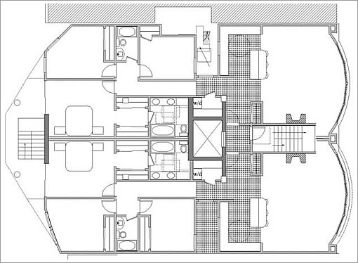 1536 Pacific: Typical Floor Plan