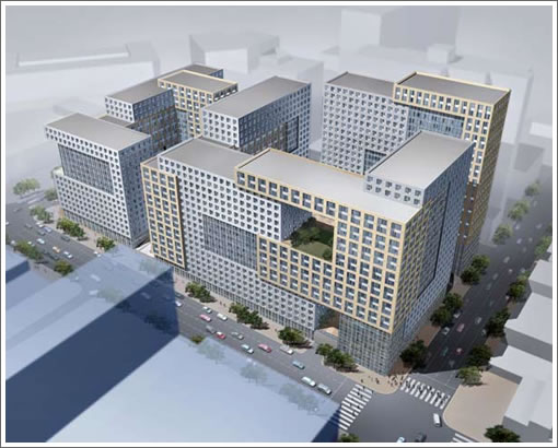 Trinity Place: Aerial Rendering