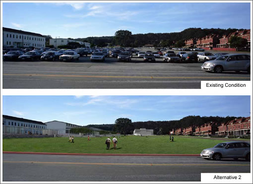 Presidio Main Post: Existing Condition and Proposed Alternative