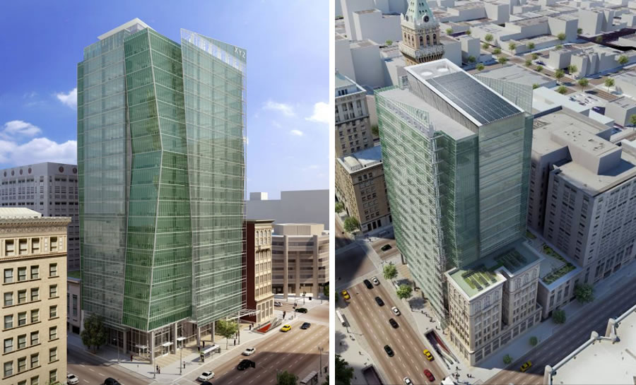 Green Building Over In Oakland And Over BART (1100 Broadway)