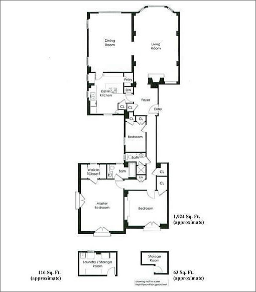 1940 Broadway #1W: Floor Plan