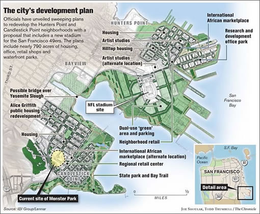 Chronicle Graphic: Hunters/Candlestick Point Redevelopment Plan