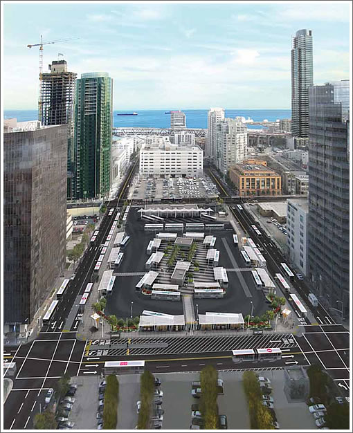 Transbay Temporary Terminal Perspective