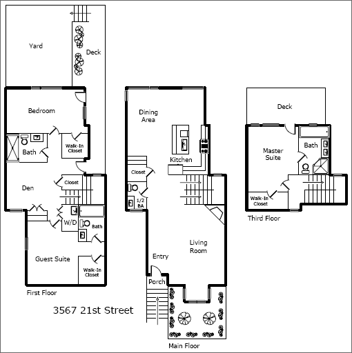 3567 21st Street: Floor Plans