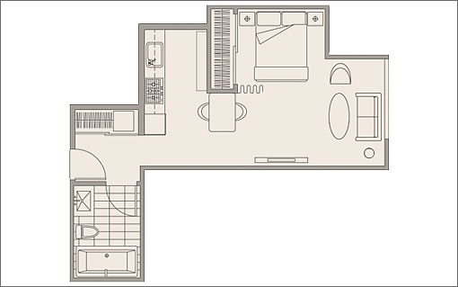 829 Folsom: Studio Floor Plan