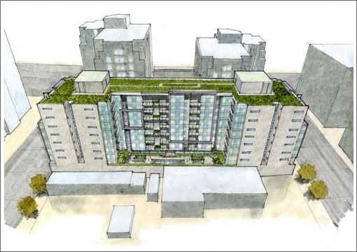 430 Main / 429 Beale: Aerial Rendering (Image Source: AB Design Studios)