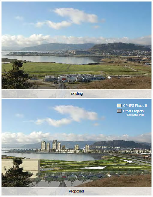 Candlestick Point-Hunters Point Shipyard Phase II Development Rendering: Southwest View