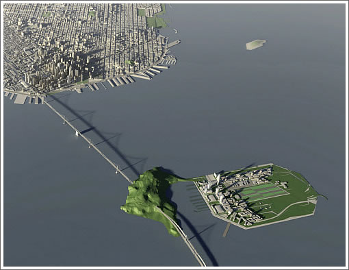 Treasury Island Development Aerial SOM Rendering (Image Source: SOM)