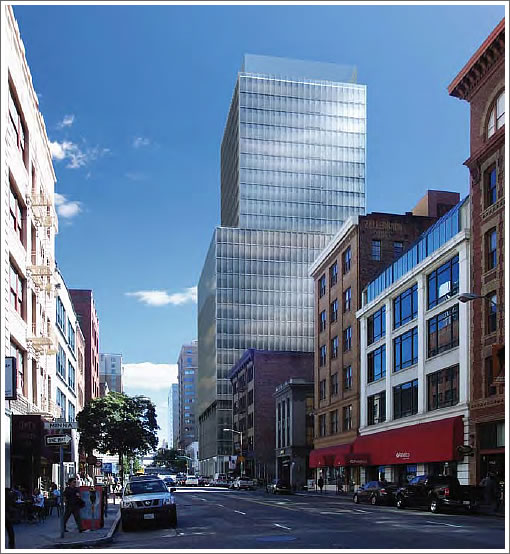 222 2nd Street Rendering (Looking south on Second)