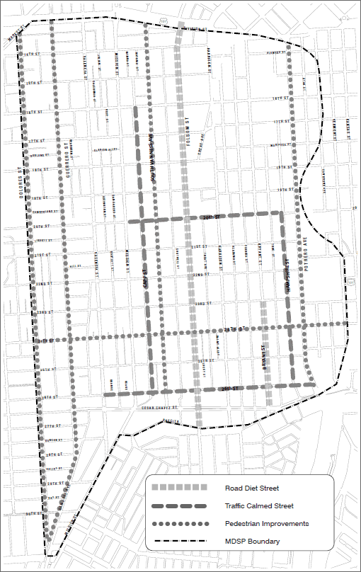 Mission District Streetscape Project Map