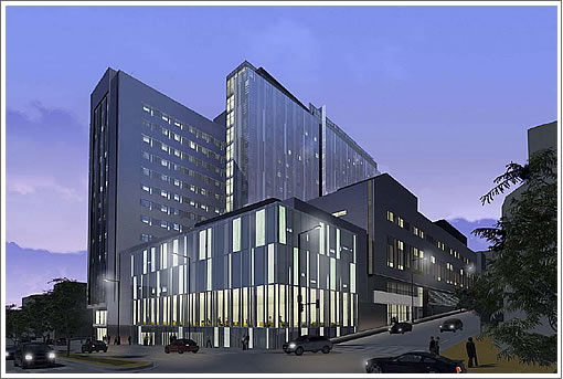 CPMC Cathedral Hill Hospital Night Rendering