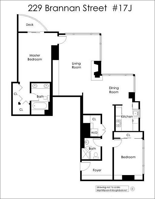 229 Brannan #17J Floor Plan