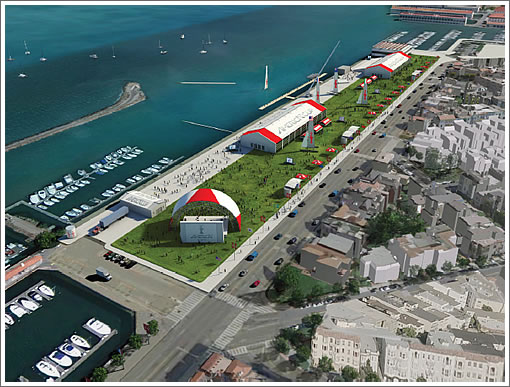 AC34 Venue Rendering: Marina Green