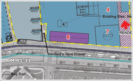 AC34 Venue Rendering: Pier 30/32 and Red's Java House