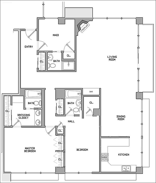 1750 Taylor #2003 Floor Plan