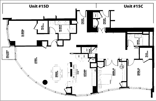 301 Main Street #15C/D Floor Plan