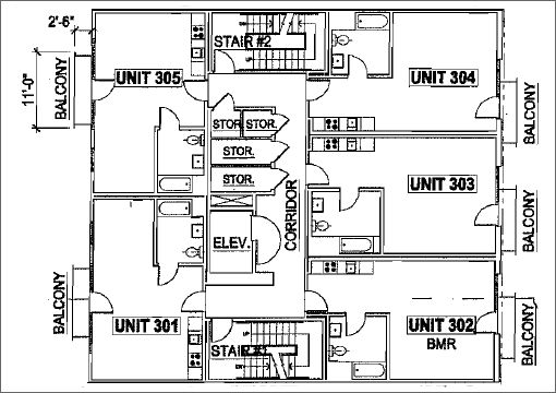 246 Ritch Street Third Floor Plan