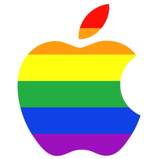 Apple Logo in Pride Colors