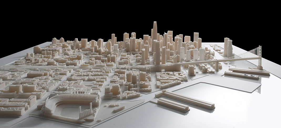 San Francisco 3D-Printed Scale Model