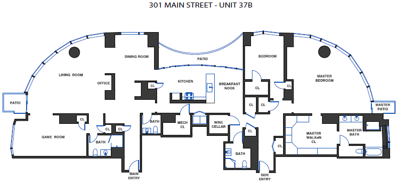 301 Main Street #37B Floor Plan