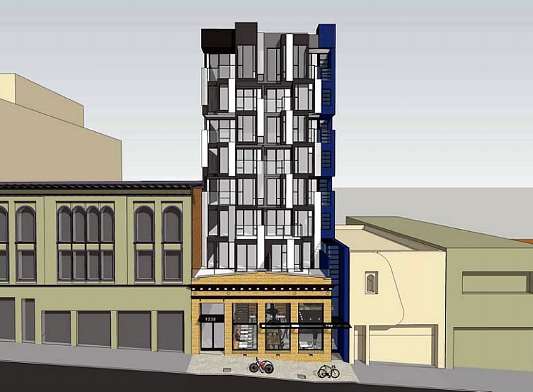 Refined Designs For A 9-Story Building Behind A Polk Gulch Facade
