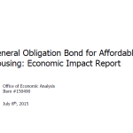 Affordable Housing Bond Report And Average Rent-Control Tenancy