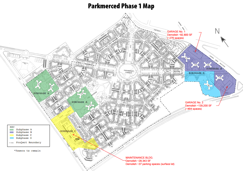 Parkmerced Phase 1 Map