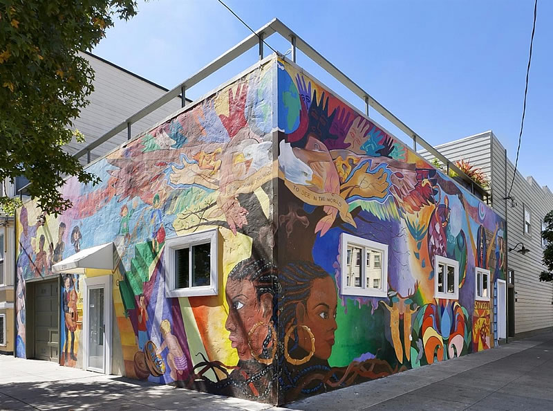 Mission District Mural Building On The Market, Peek Inside