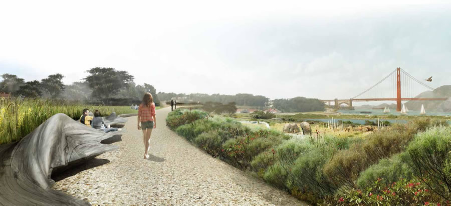 New Presidio Parklands Concept Cliff Walk After
