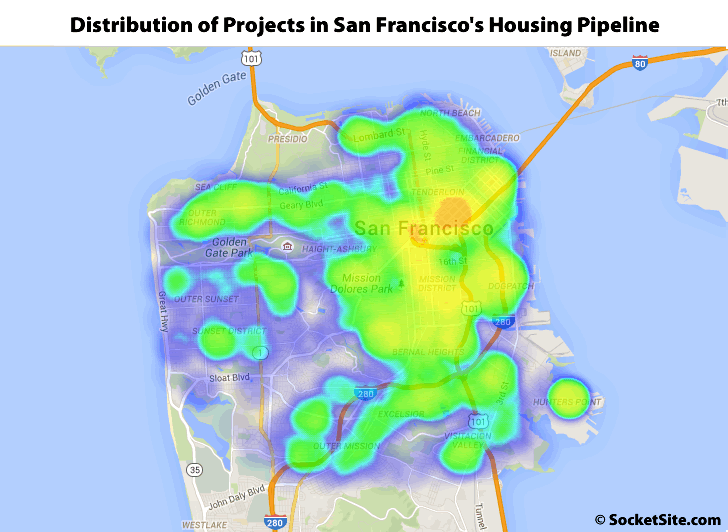 Distribution of Developments in San Francisco's Housing Pipeline: Q3 2015