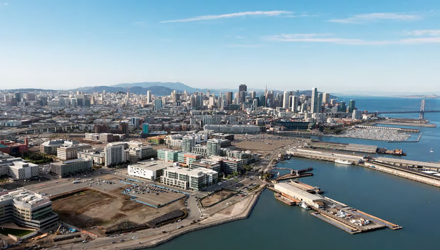 Warriors Mission Bay Arena Site Aerial crop