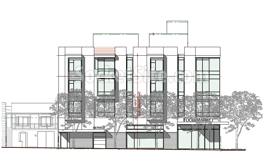 3701 Noriega Design: 44th Street Elevation