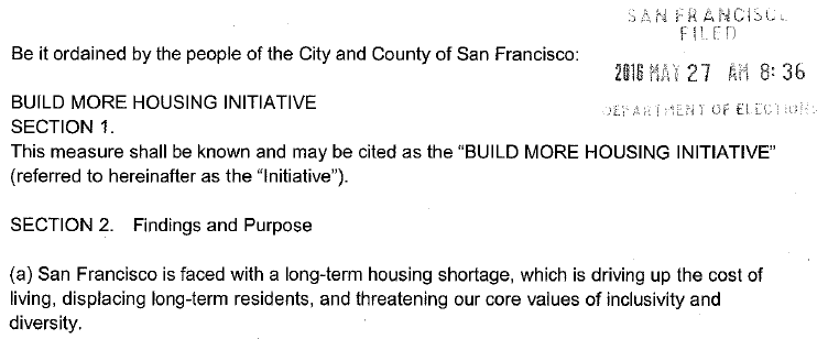 Build More Housing Initiative Filing