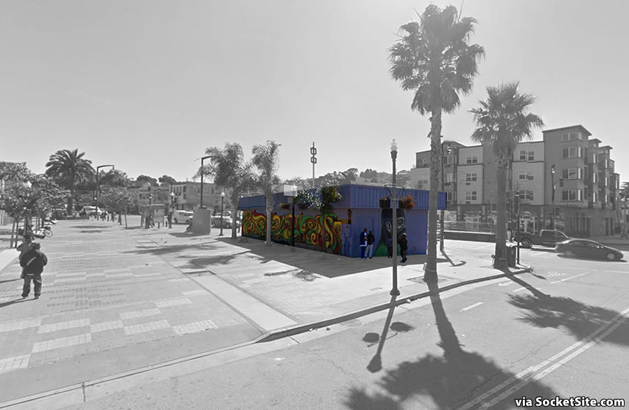 Plans for a Modern Burger Shack to Serve Bayview’s Mendell Plaza