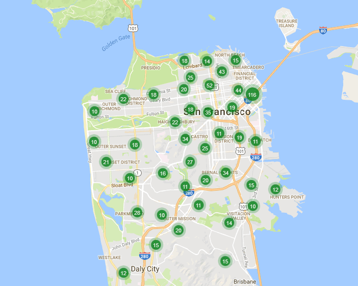 San Francisco Inventory Map: 10/03/16