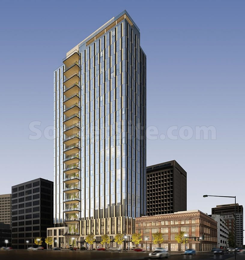 More Height, Less Parking, New Design for Approved Oakland Tower