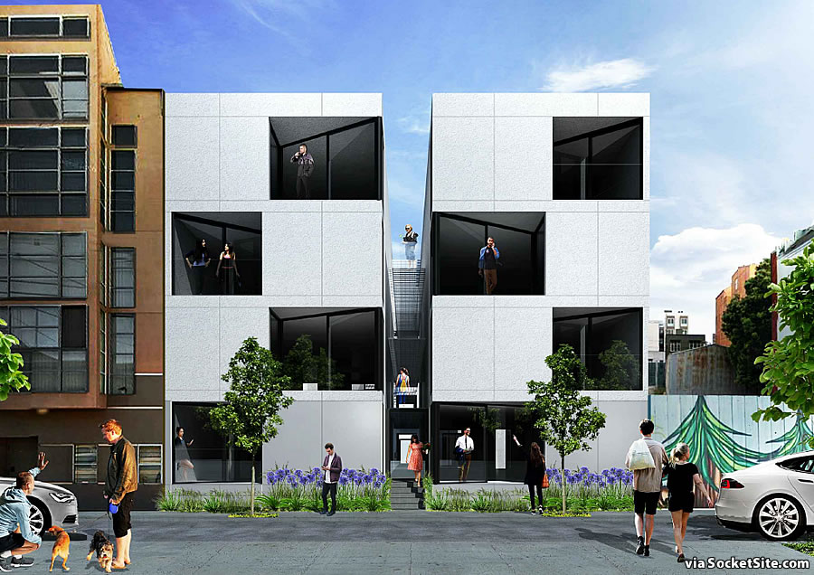 Refined Design for Modern Infill Project as Envisioned