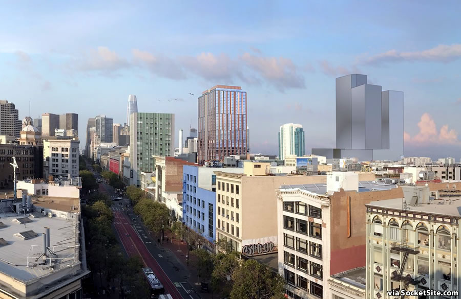 Proposed Mid-Market Infill Tower and Its Frontages Newly Rendered